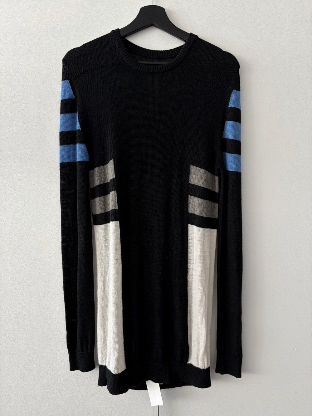 Rick Owens SS2020 "Tecuatl" Color-Block Knit Sweater